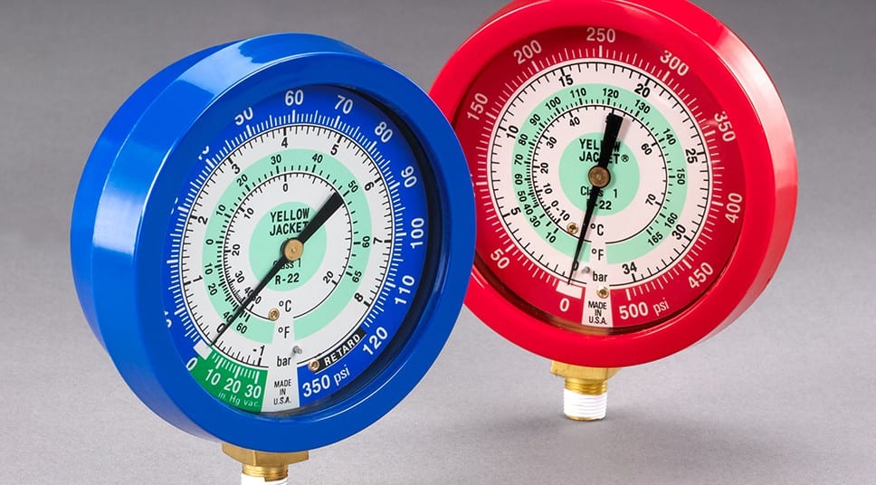 Yellow Jacket 49519 RED Pressure Gauge R410A