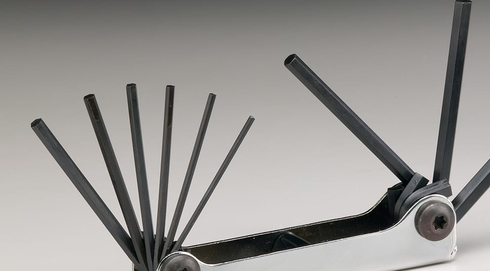 Hex Key Set with Fold up Features & Heat-Treated Steel Alloy