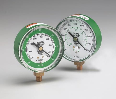 Yellow Jacket 49051 2 1/2"  Red Pressure Gauge F 0-500 Psi R-134A/404A/507 