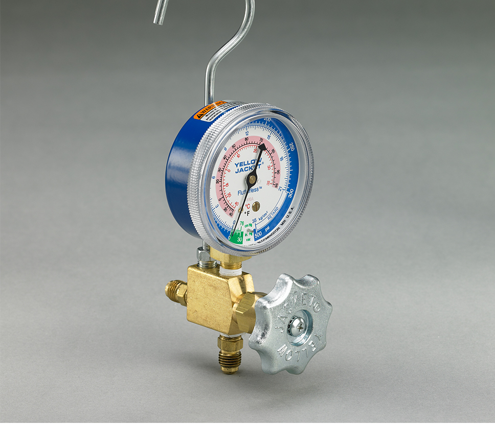 thumbnail image 2 of Yellow Jacket 40335 Single Test Compound Gauge - Blue °F, 0-500 Psi, HVAC/R Tool 2 of 5