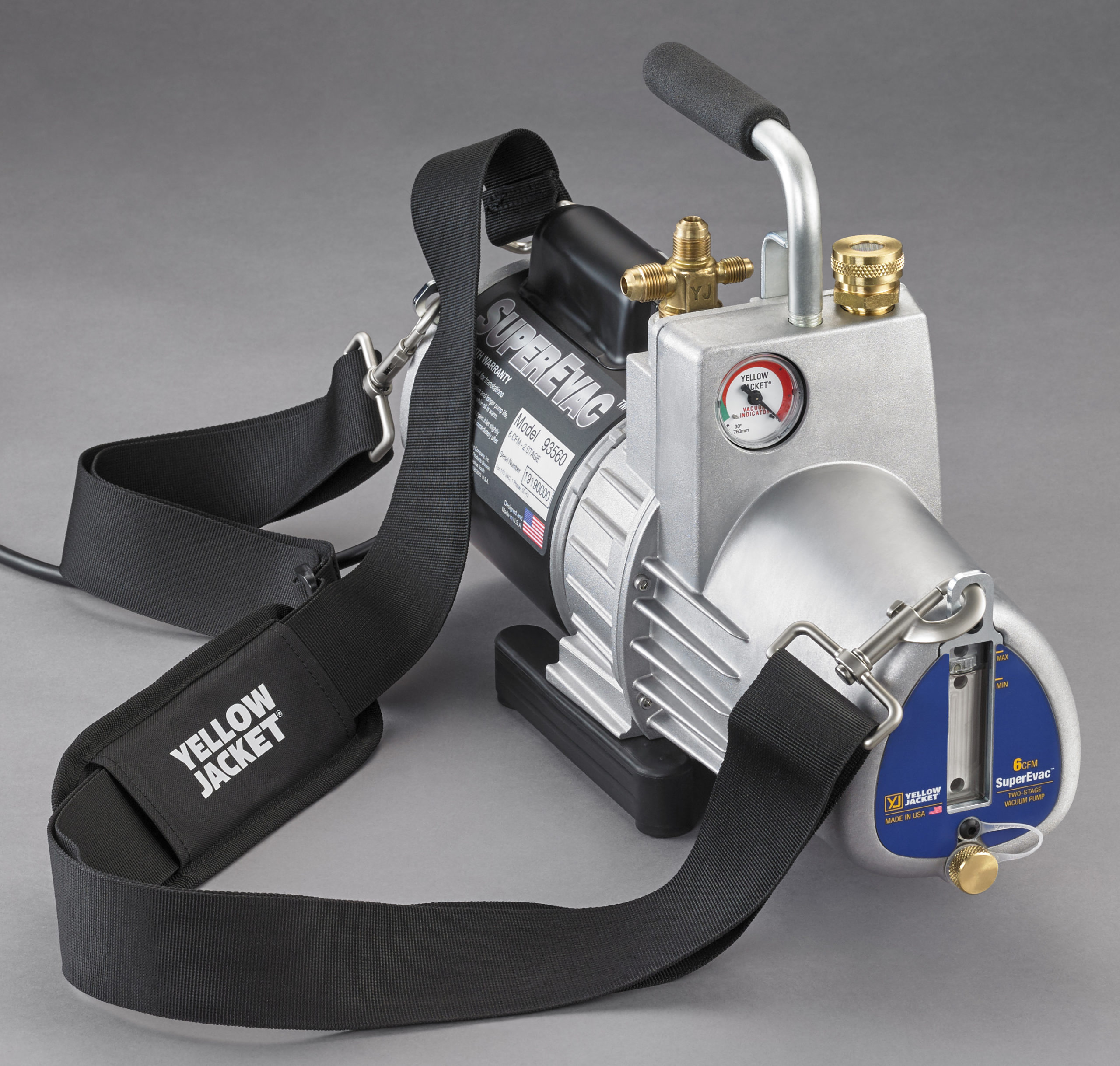 SuperEvac® 4, 6, 8 & 11 CFM AC Vacuum Pump with Indicator Gauge