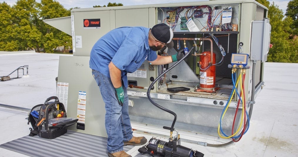 HVAC System Evacuation with SuperEvac PLUS II, OMNI Digital Vacuum